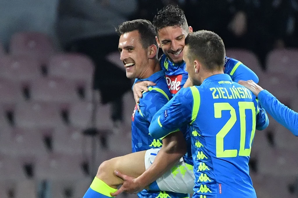 Arkadiusz Milik, Dries Mertens i Piotr Zieliński Arkadiusz Milik, Dries Mertens i Piotr Zieliński