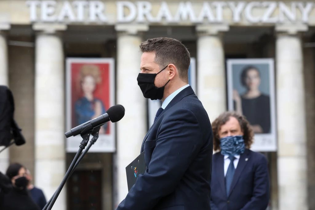 Prezydent Warszawy Rafał Trzaskowski podczas konferencji prasowej w stolicy Prezydent Warszawy Rafał Trzaskowski podczas konferencji prasowej w stolicy