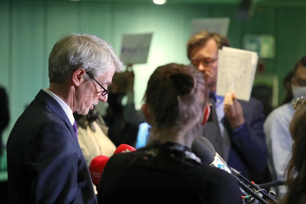 Sędzia Michał Laskowski podczas briefingu prasowego po zakończeniu obrad Zgromadzenia Ogólnego Sędziów Sądu Najwyższego Sędzia Michał Laskowski podczas briefingu prasowego po zakończeniu obrad Zgromadzenia Ogólnego Sędziów Sądu Najwyższego