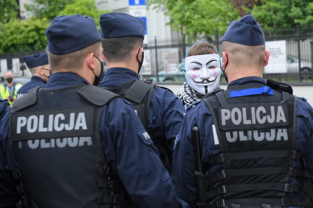 Protest przedsiębiorców na Placu Defilad w Warszawie