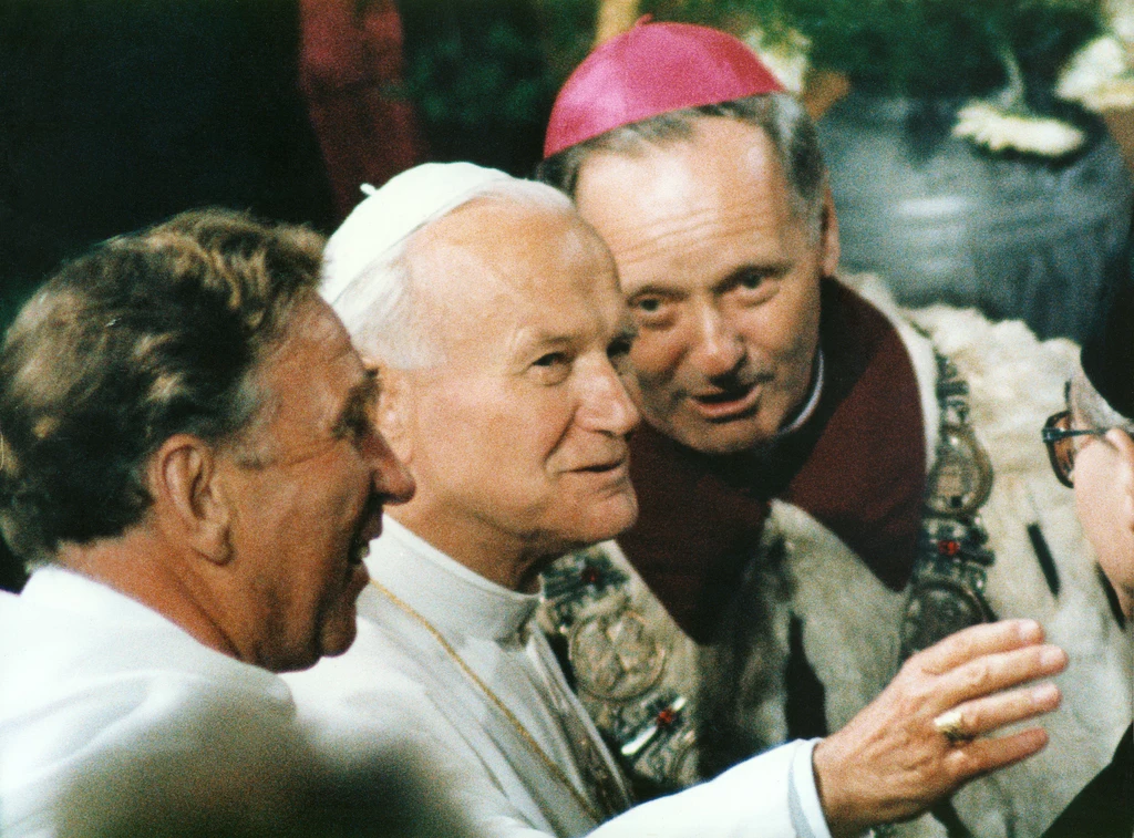 Ks. Józef Tischner i papież Jan Paweł II w 1987 roku