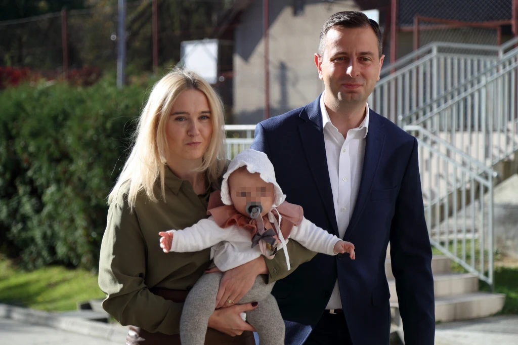 Władysław Kosiniak-Kamysz z żoną i córką