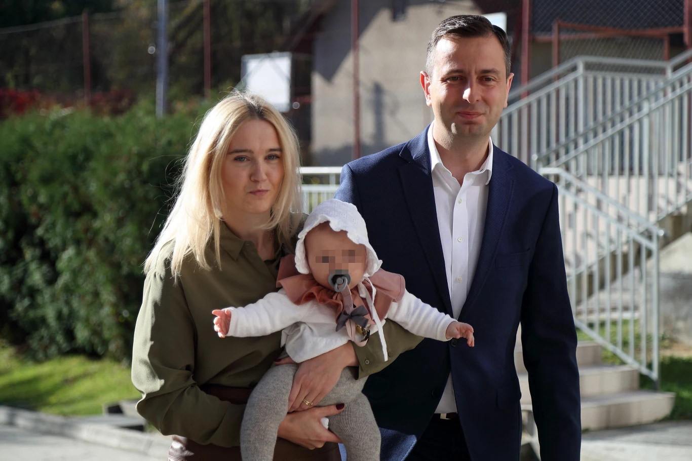 Władysław Kosiniak-Kamysz z żoną i córką