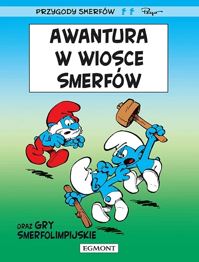 Okładka komiksu "Smerfy Komiks, Awantura w wiosce Smerfów, tom 9"