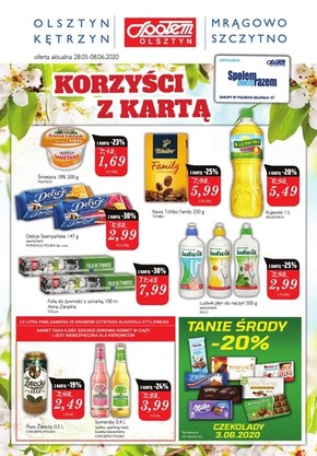Korzyści z kartą w Społem Olsztyn!