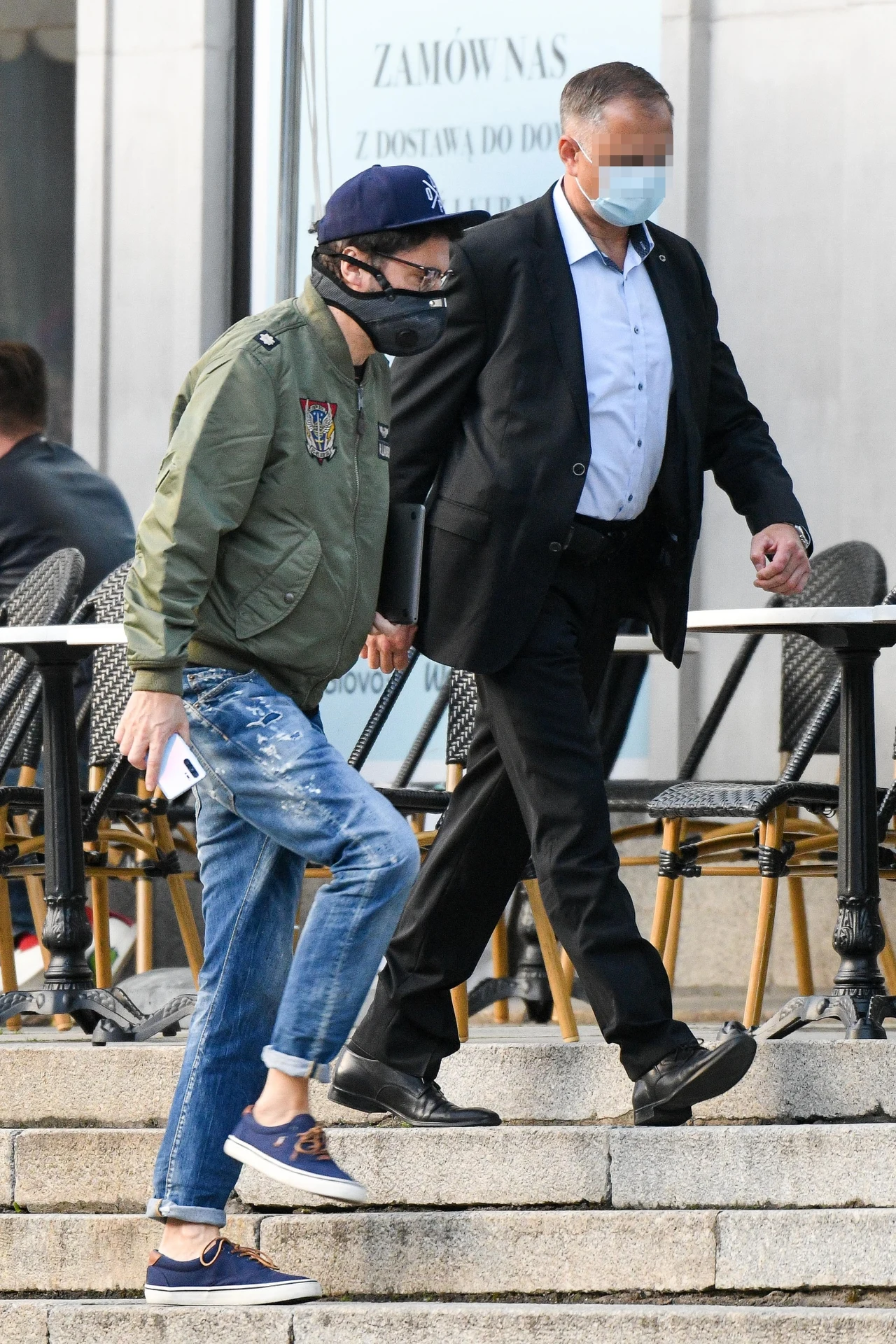 Kuba Wojewódzki z ochroniarzem Kuba Wojewódzki z ochroniarzem