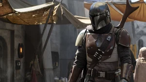 Pedro Pascal w scenie z serialu "The Mandalorian"