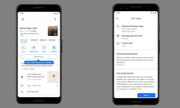 Możliwość bookowania od razu z poziomu Map Google - to jedna z nowości Możliwość bookowania od razu z poziomu Map Google - to jedna z nowości