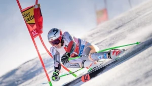 Henrik Kristoffersen na trasie w Soelden