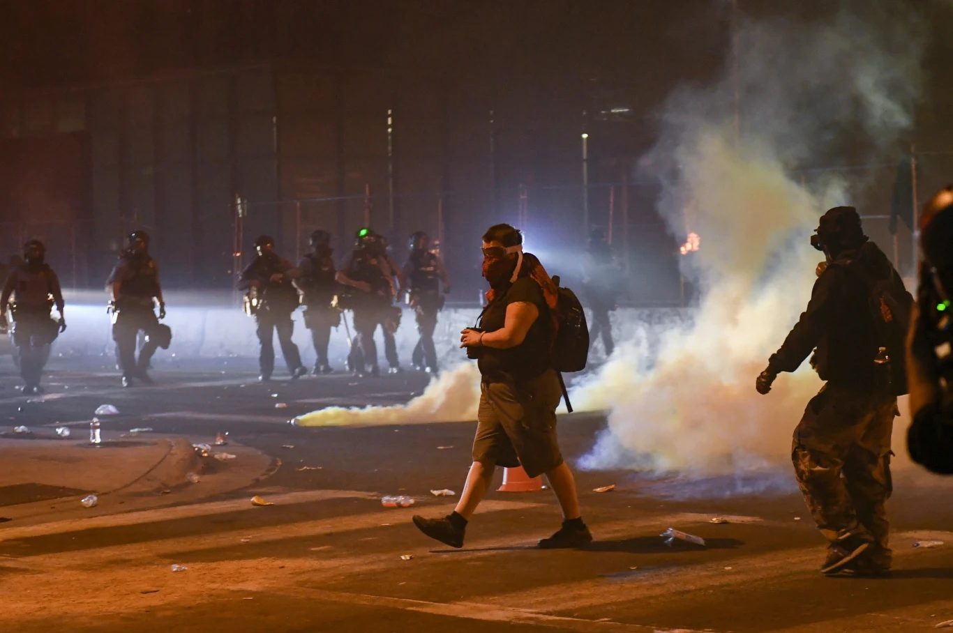 Protesty wzburzonych śmiercią George'a Floyda z rąk policji.
