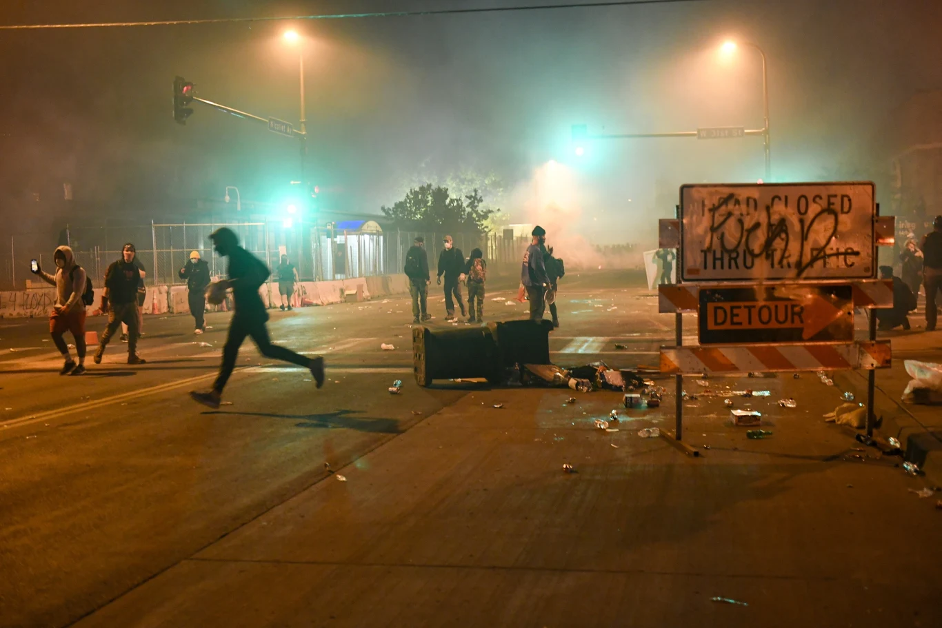 Protesty wzburzonych śmiercią George'a Floyda z rąk policji.