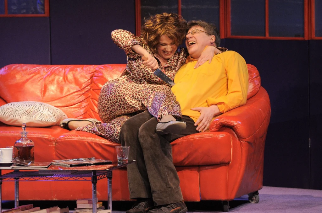 Joanna Trzepiecińska i Mirosław Konarowski na deskach teatralnych