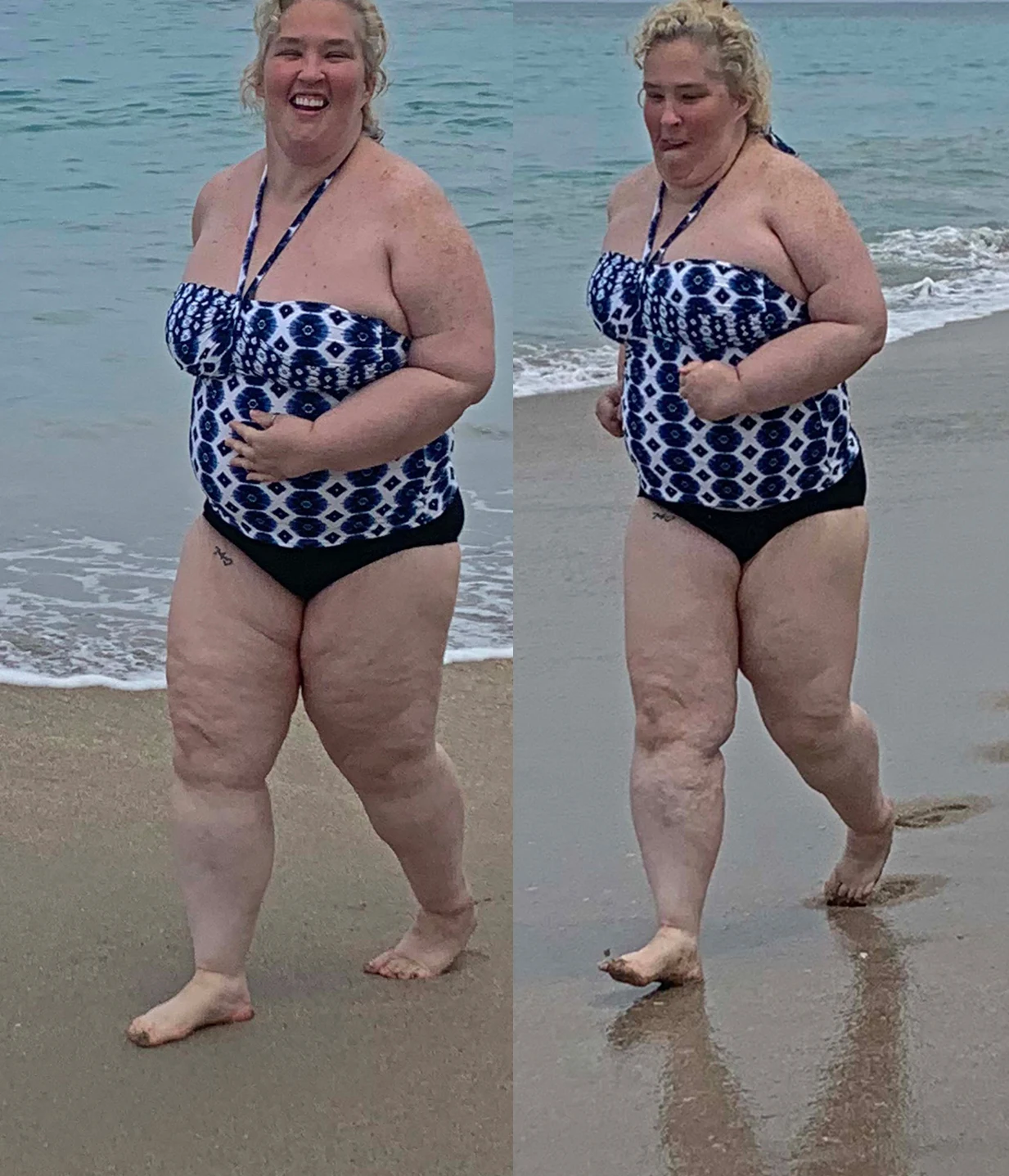 Mama June ćwiczy na plaży Mama June ćwiczy na plaży