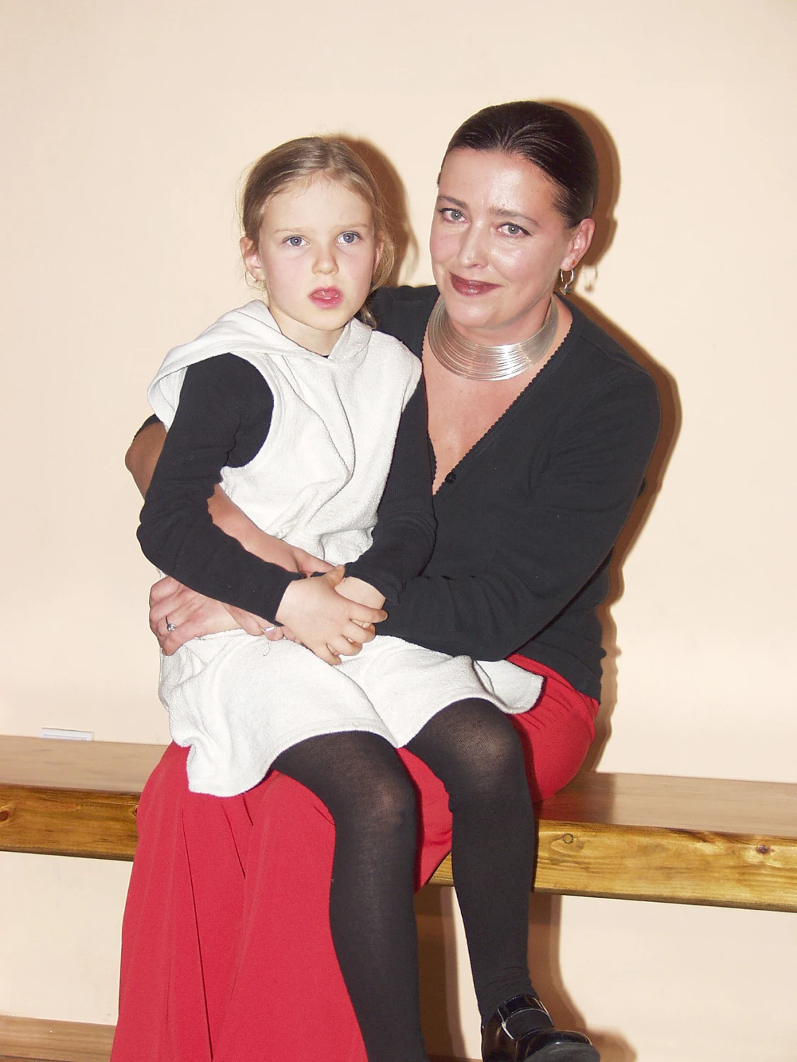 Zofia Domalik z mamą Ewą Telegą w 2003 roku