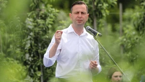 Prezes PSL i kandydat na prezydenta Władysław Kosiniak-Kamysz podczas spotkania z mieszkańcami w Białej Rawskiej (woj. łódzkie)