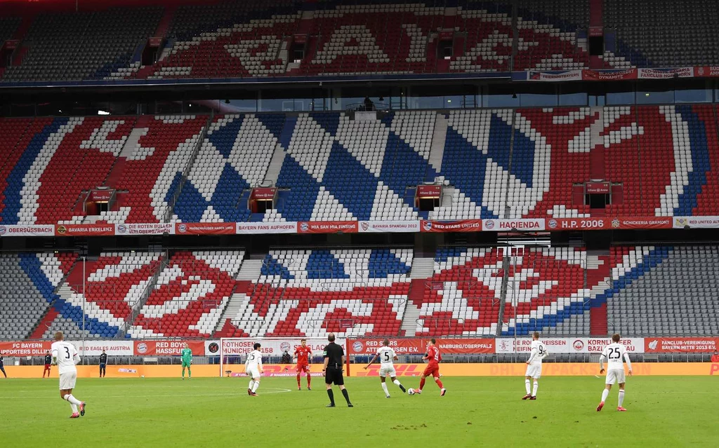 Mecz Bayernu z Eintrachtem Frankfurt bez kibiców Mecz Bayernu z Eintrachtem Frankfurt bez kibiców