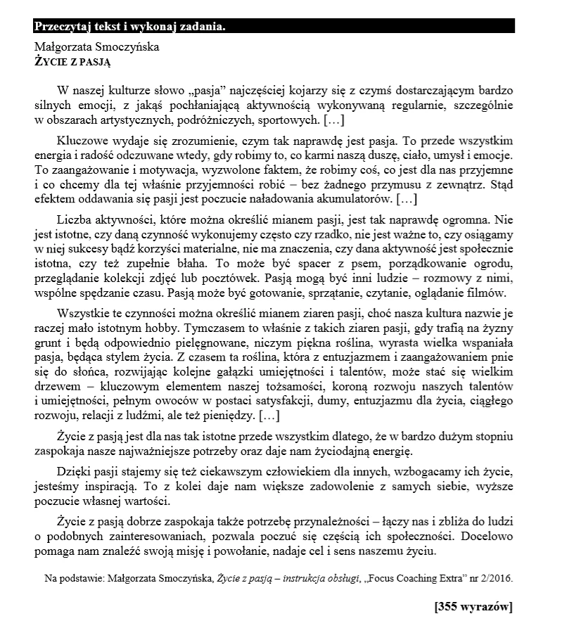 EGZAMIN ÓSMOKLASISTY 2020: Język polski - arkusz CKE i odpowiedzi 
