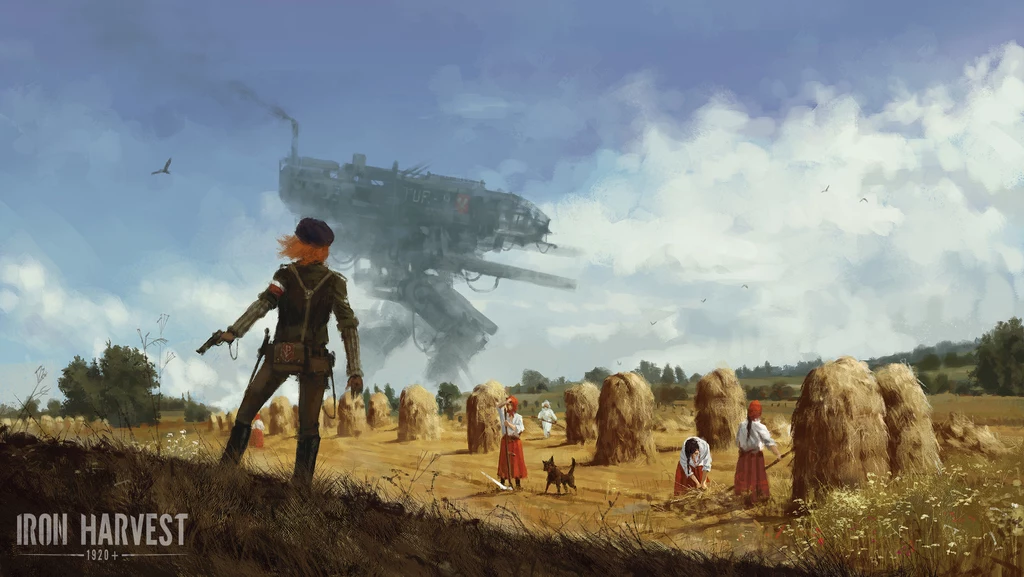 Miasta są odbudowywane, a na terenach wiejskich rozpoczyna się epoka żelaznych żniw. Rolnicy znajdują pozostałości majestatycznych kroczących robotów, które walczyły w bitwach Wielkiej Wojny. Miasta są odbudowywane, a na terenach wiejskich rozpoczyna się epoka żelaznych żniw. Rolnicy znajdują pozostałości majestatycznych kroczących robotów, które walczyły w bitwach Wielkiej Wojny.