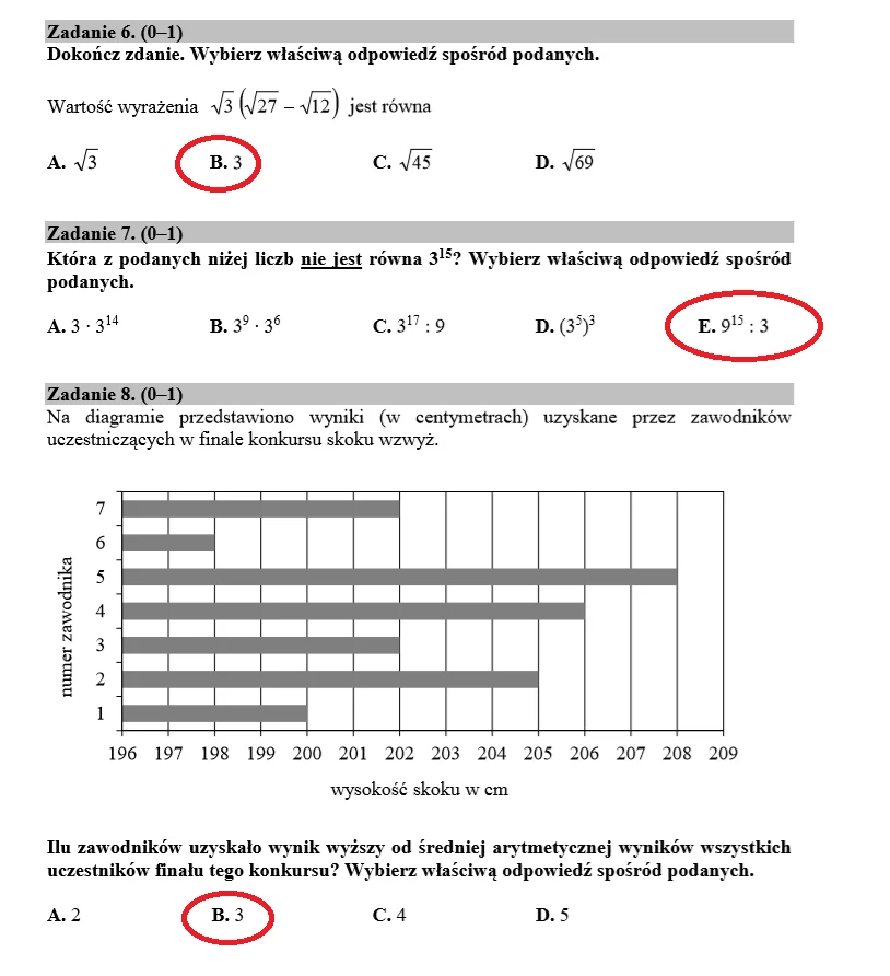 Egzamin ósmoklasisty 2020. Matematyka. Arkusz CKE i rozwiązania Egzamin ósmoklasisty 2020. Matematyka. Arkusz CKE i rozwiązania