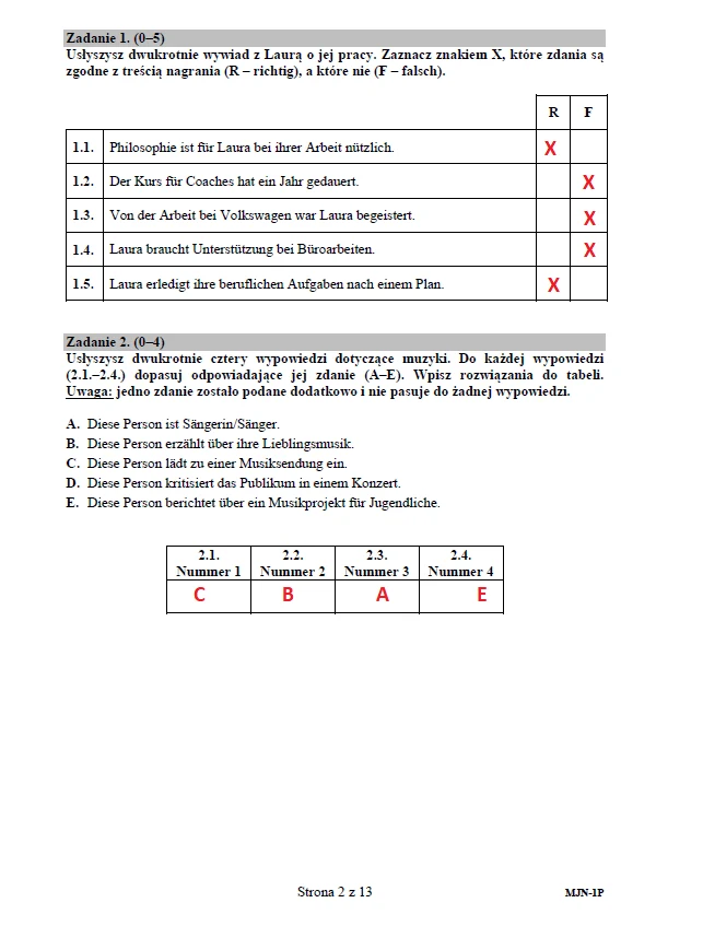Matura 2020: Język niemiecki (poziom podstawowy) – arkusz CKE i odpowiedzi Matura 2020: Język niemiecki (poziom podstawowy) – arkusz CKE i odpowiedzi