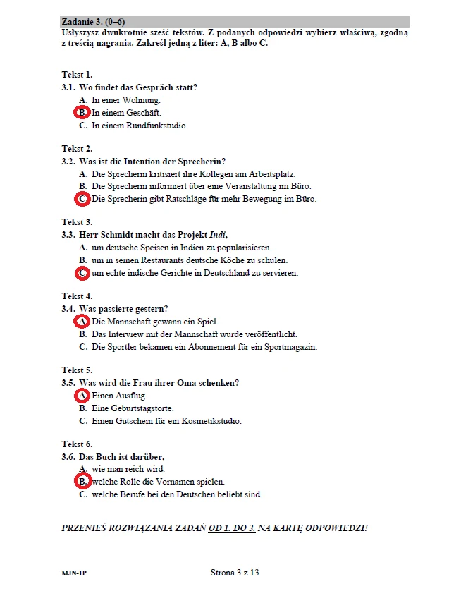 Matura 2020: Język niemiecki (poziom podstawowy) – arkusz CKE i odpowiedzi Matura 2020: Język niemiecki (poziom podstawowy) – arkusz CKE i odpowiedzi