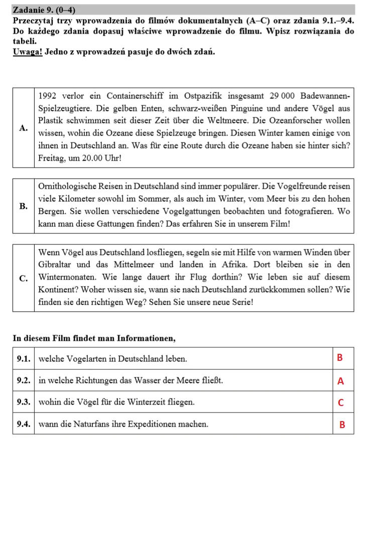  Egzamin ósmoklasisty 2020: Język niemiecki