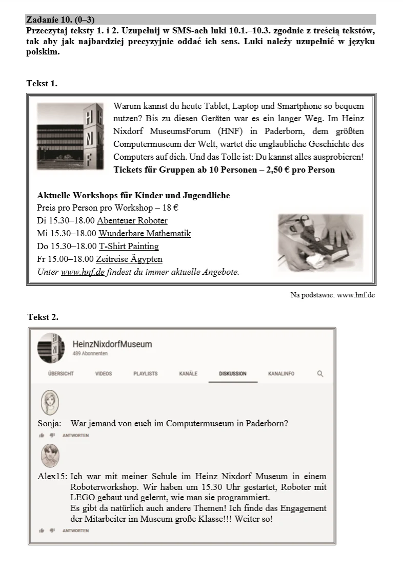  Egzamin ósmoklasisty 2020: Język niemiecki