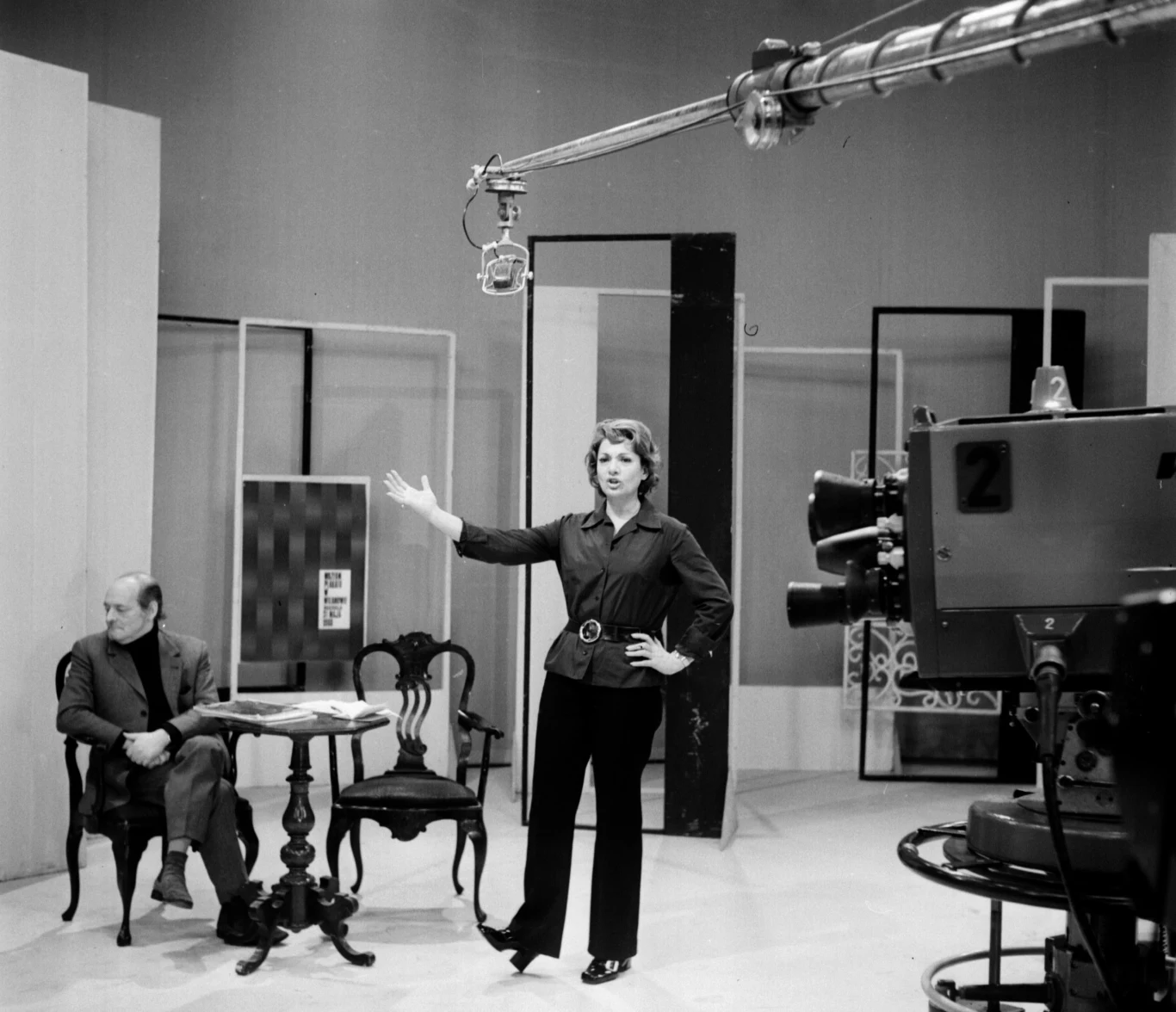 Irena Dziedzic na planie programu "Tele-Echo" Irena Dziedzic na planie programu "Tele-Echo"