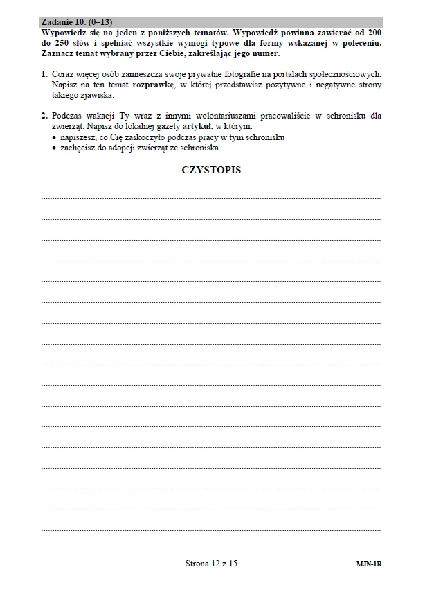 Matura 2020 z niemieckiego (poziom rozszerzony) – arkusz Matura 2020 z niemieckiego (poziom rozszerzony) – arkusz