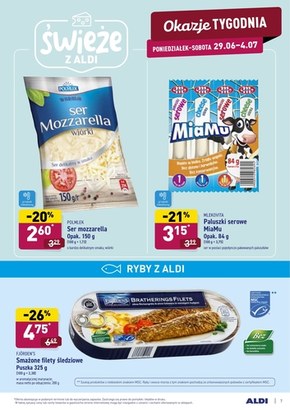 Świeże produkty w sklepach Aldi