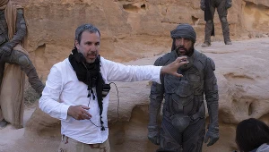 Denis Villenueve i Javier Bardem na planie "Diuny"