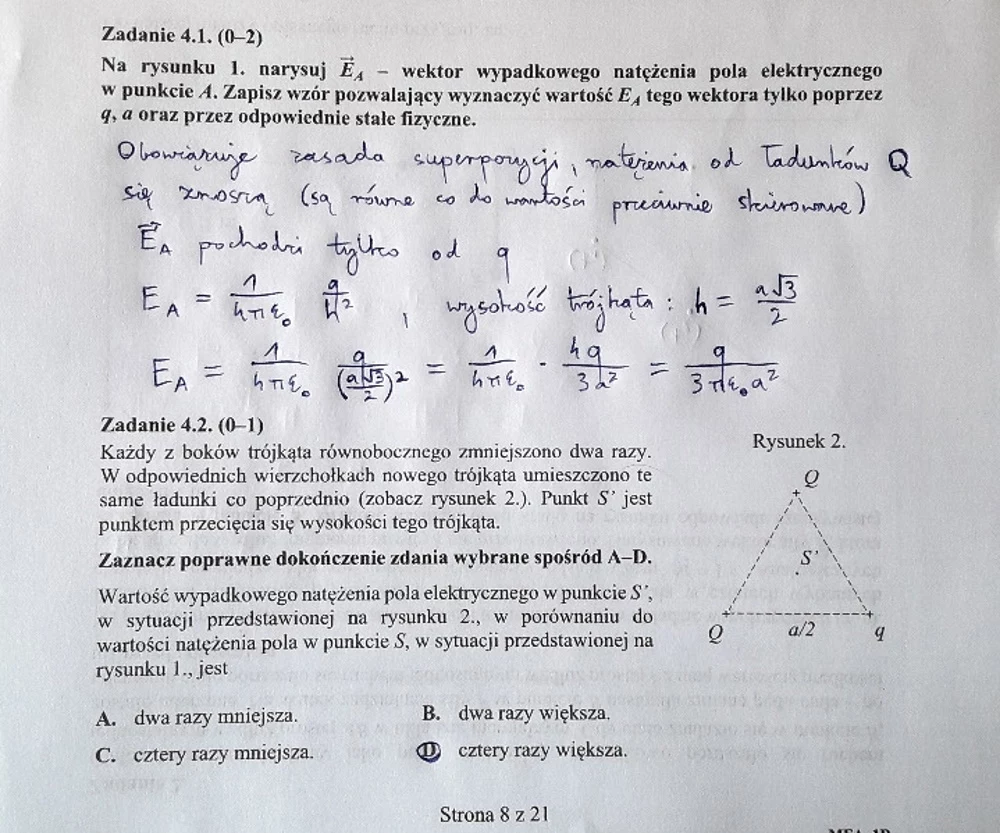 Matura z fizyki - odpowiedzi do zad. 4.1 i 4.2 Matura z fizyki - odpowiedzi do zad. 4.1 i 4.2