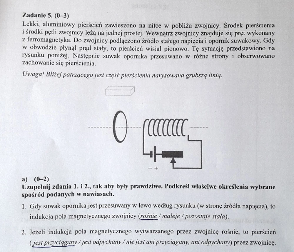Matura z fizyki - odpowiedź do zad. 5 Matura z fizyki - odpowiedź do zad. 5