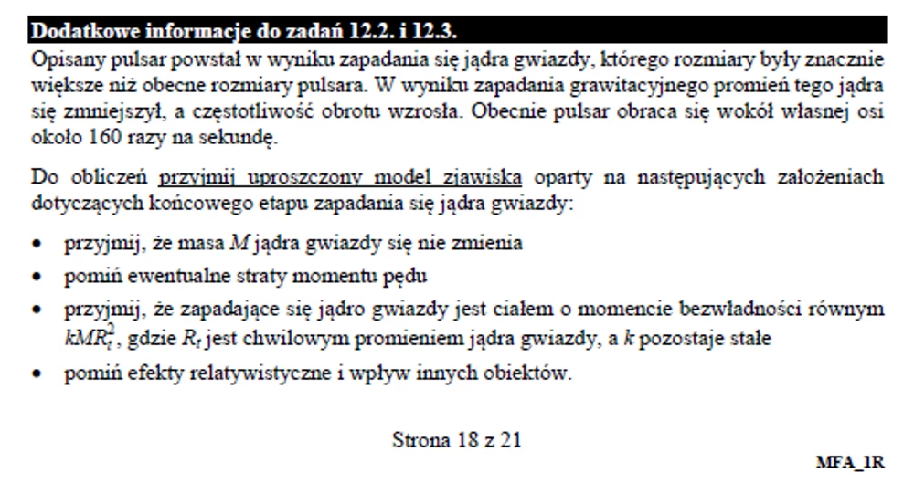 Matura 2020: Fizyka - zad. 12 Matura 2020: Fizyka - zad. 12