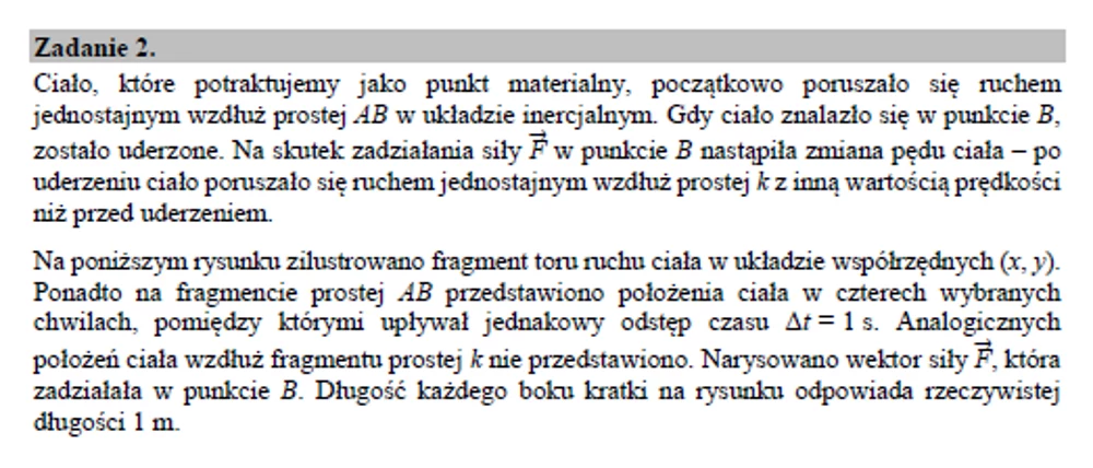 Matura 2020: Fizyka - zad. 2 Matura 2020: Fizyka - zad. 2