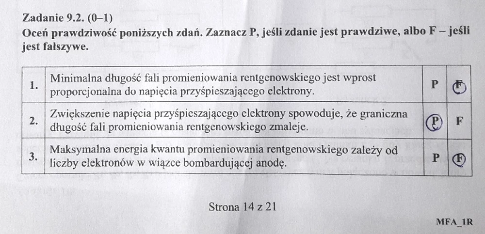 Matura 2020: Fizyka - odpowiedź do zad. 9.2 Matura 2020: Fizyka - odpowiedź do zad. 9.2