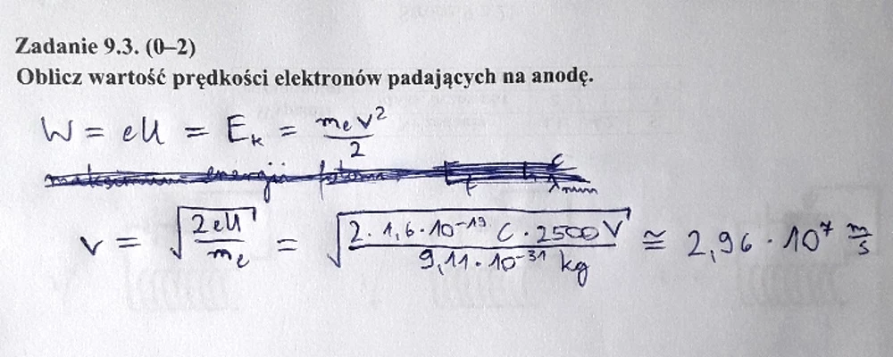 Matura 2020: Fizyka - odpowiedź do zad. 9.3 Matura 2020: Fizyka - odpowiedź do zad. 9.3