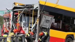 Wypadek autobusu w Warszawie