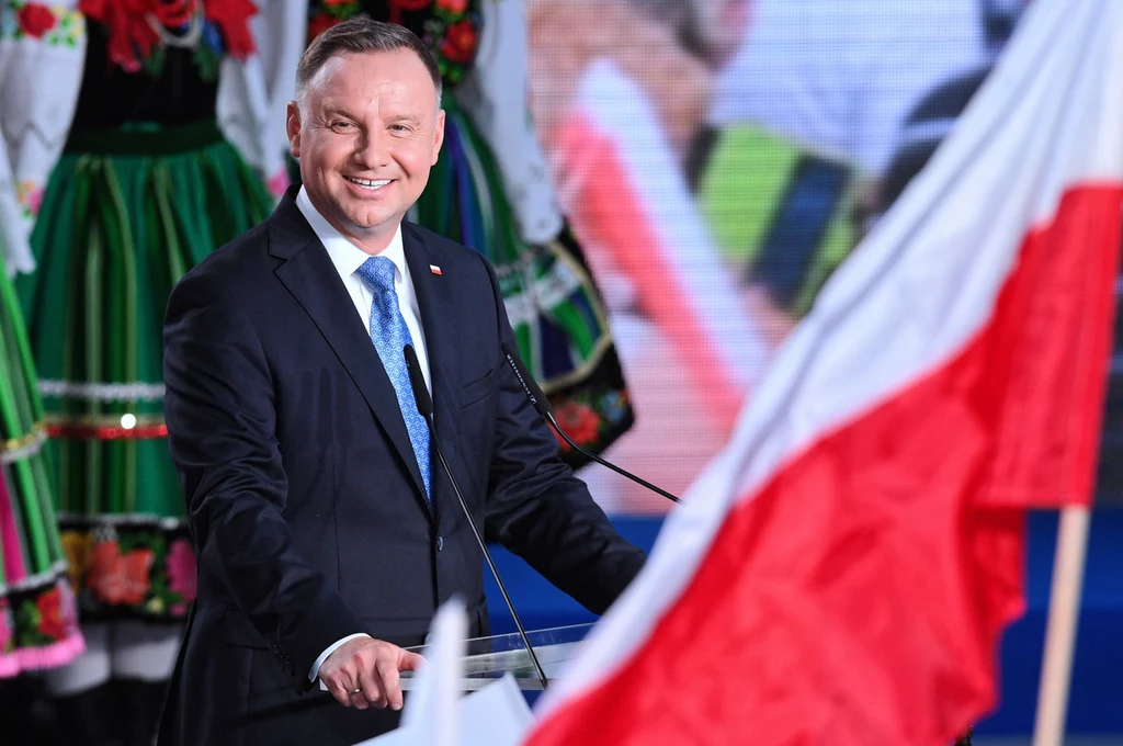 Andrzej Duda podczas swojego wieczoru wyborczego Andrzej Duda podczas swojego wieczoru wyborczego