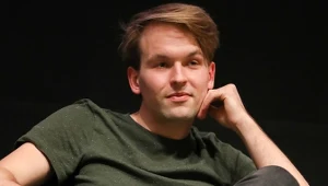 Mateusz Pacewicz na spotkaniu z twórcami filmu "Boże Ciało" w kinie Iluzjon w Warszawie (29 stycznia 2020)