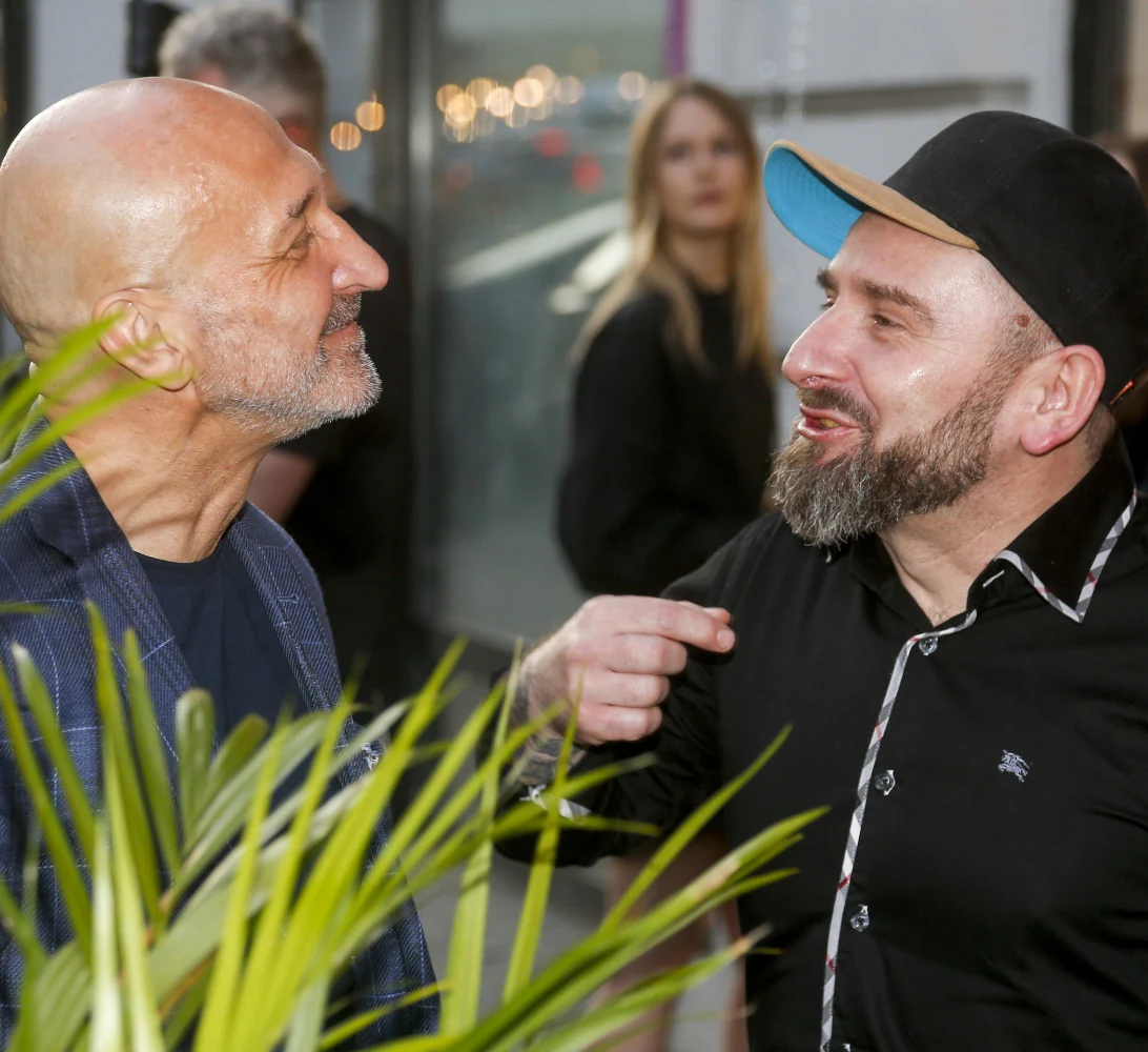 Kazimierz Marcinkiewicz i Liroy na otwarciu restauracji Kazimierz Marcinkiewicz i Liroy na otwarciu restauracji