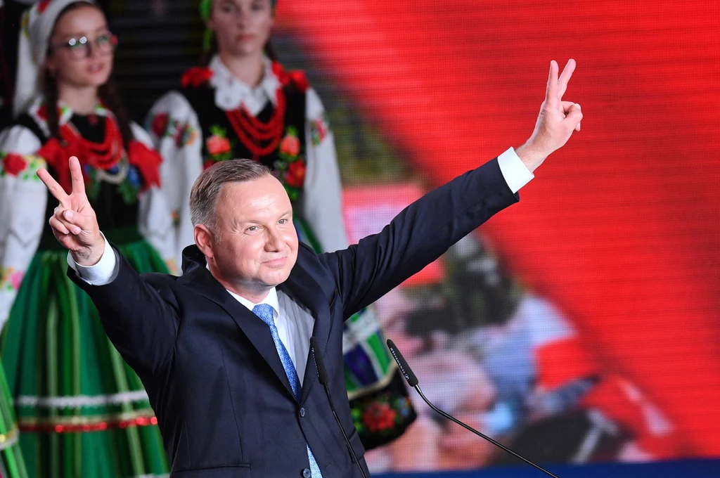 Andrzej Duda podczas wieczoru wyborczego Andrzej Duda podczas wieczoru wyborczego