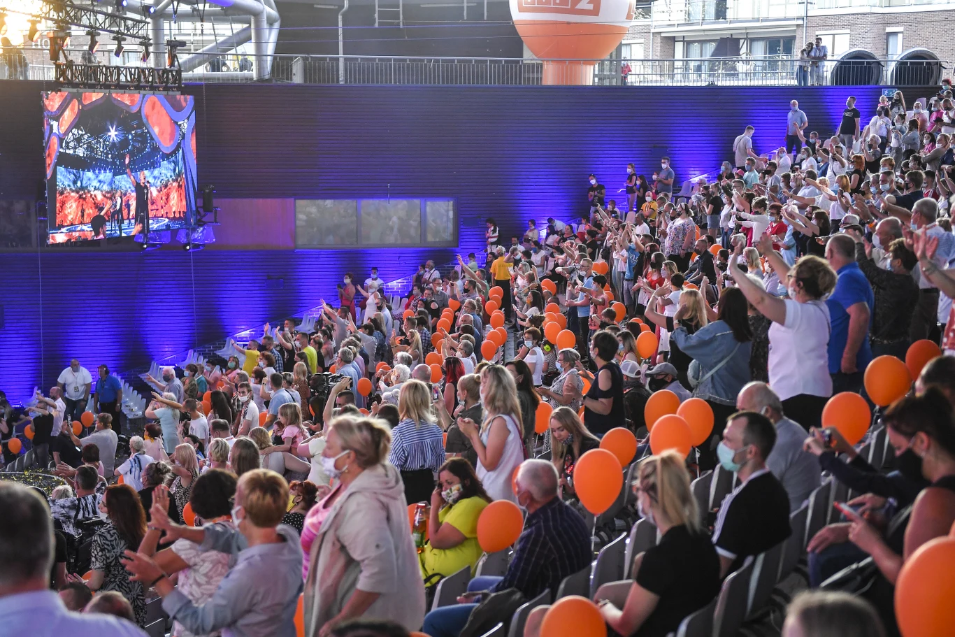 Publiczność w amfiteatrze w Ostródzie Publiczność w amfiteatrze w Ostródzie