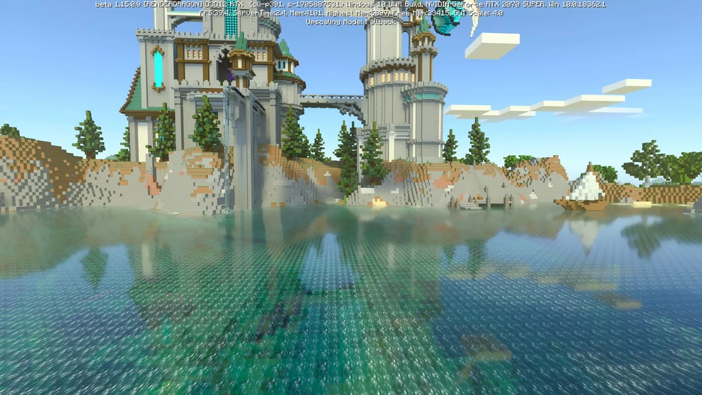 Minecraft z wyłączoną funkcją DLSS 2.0 Minecraft z wyłączoną funkcją DLSS 2.0