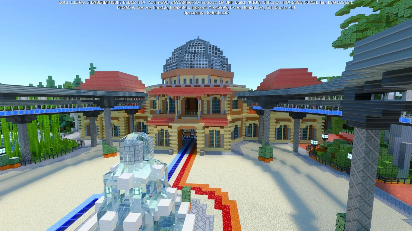 Minecraft z włączoną funkcją DLSS 2.0