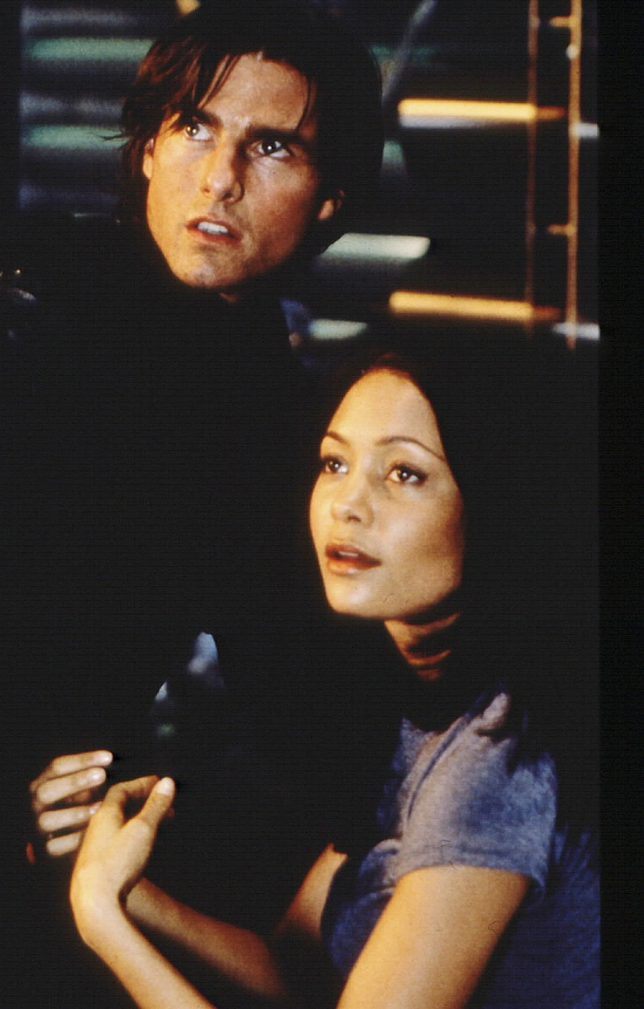 Tom Cruise i Thandie Newton na planie "Mission: Impossible 2" Tom Cruise i Thandie Newton na planie "Mission: Impossible 2"