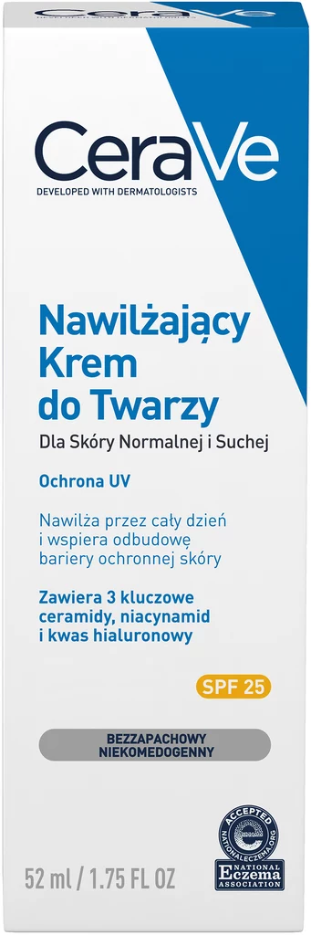 Nawilżający krem do twarzy SPF 25 do skóry normalnej i suchej