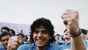 Diego Maradona w koszulce Napoli