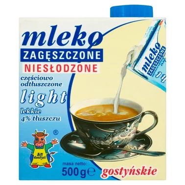 SM Gostyń Mleko gostyńskie zagęszczone niesłodzone light 4 % tłuszczu 500 g - 1