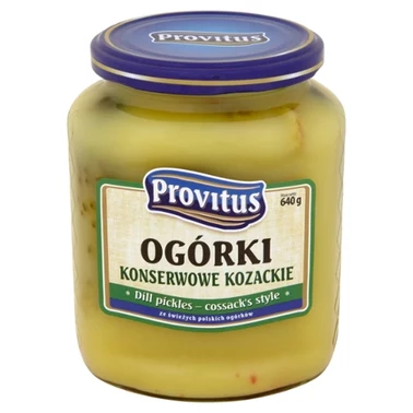 Provitus Ogórki konserwowe kozackie 640 g - 2
